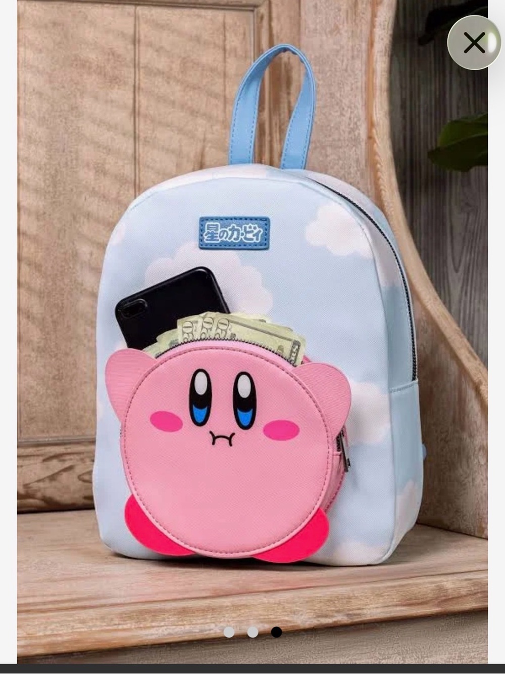 Kirby™ Die-cut Pocket & Cloud Print Mini Backpack